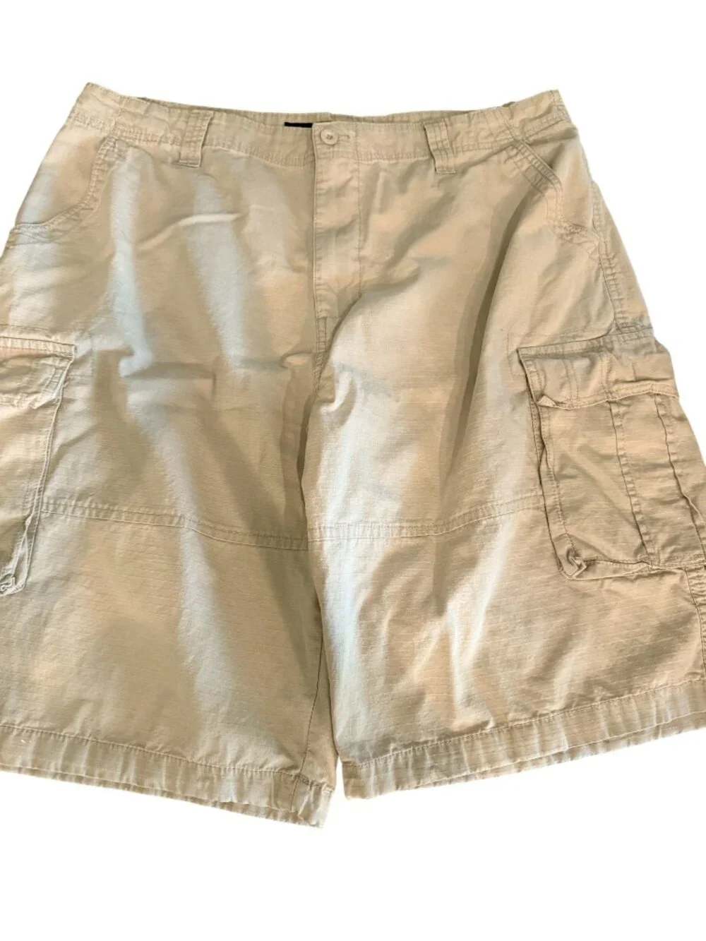 Beverly Hills Polo Club Mens Beige Cargo Shorts Size 38 100% Cotton Casual Wear